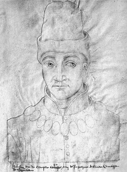 Ms 266 f.37 Portrait of Humphrey of England (1390-1447) Duke of Gloucester, from the 'Receuil d'Arra from Flemish School