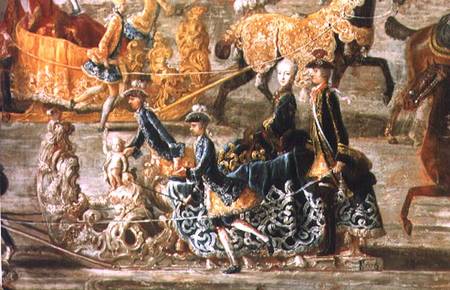 The Imperial Sleigh Ride on the occasion of the marriage of Emperor Joseph II of Austria to his 2nd from F.M.A. Auerbach