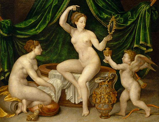 Venus at her Toilet from Fontainebleau School