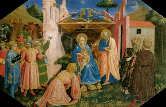 The adoration of the kings Predella of the altar proclamation of Mariae from Fra Beato Angelico