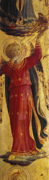 Angel Playing a Trumpet, detail from the Linaiuoli Triptych from Fra Beato Angelico