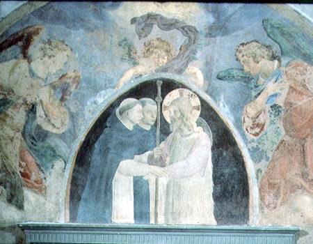 Christ with Pilgrims (fresco) from Fra Beato Angelico