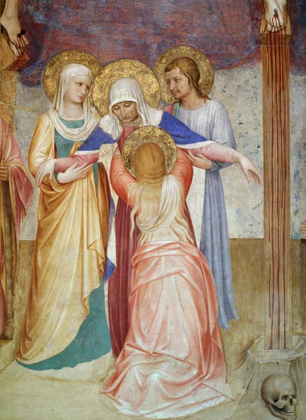 The Crucifixion, detail of the Virgin and attendants from the Chapter House from Fra Beato Angelico