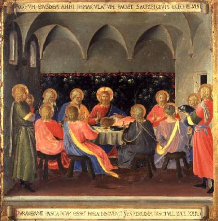 The Last Supper, detail from panel three of the Silver Treasury of Santissima Annunziata from Fra Beato Angelico
