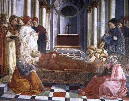 The Funeral of St. Stephen, detail from the cycle The Lives of SS. Stephen and John the Baptist, fro from Fra Filippo Lippi