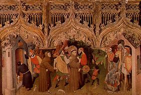 Altar essay with scenes from the life of the St. Franziskus. from Frances Nicolas