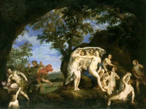 Diana mit neun Nymphen und Aktaeon from Francesco Albani