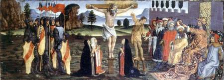 The Crucifixion, predella panel from the Tabernacle of the Sacraments from Francesco Botticini