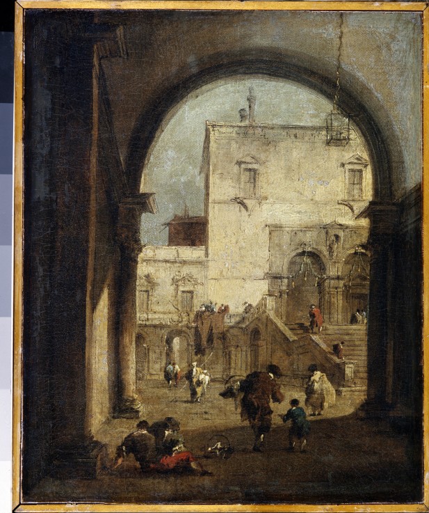View of a Square and a Palace from Francesco Guardi