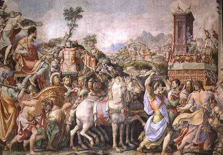 The Triumph of Marcus Furius Camillus (447-365 BC), from the Sala dell'Udienza from Francesco Salviati
