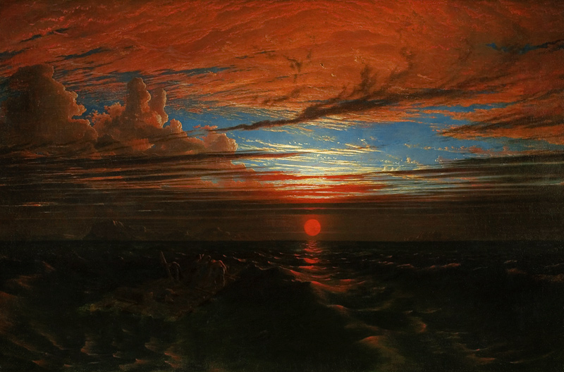 Sunset at Sea after a Storm from Francis Danby
