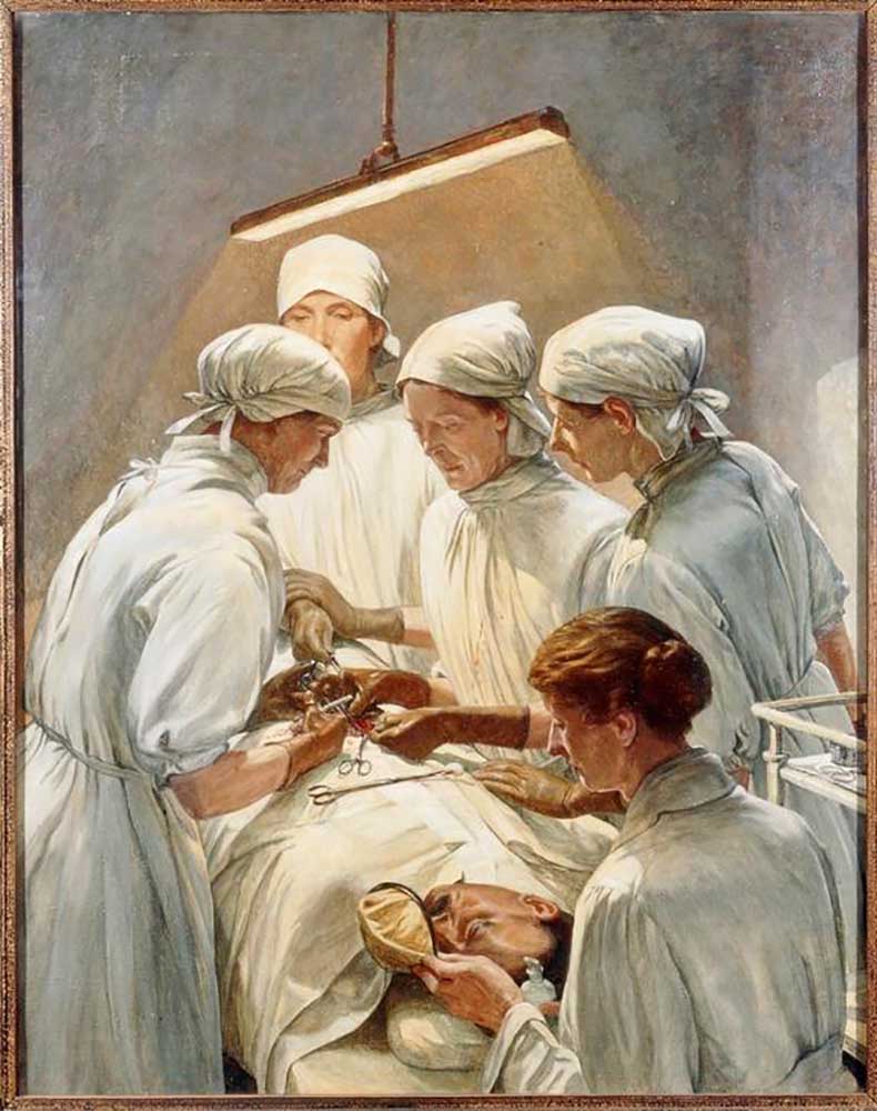 An appendectomy in the military hospital from Francis Dodd