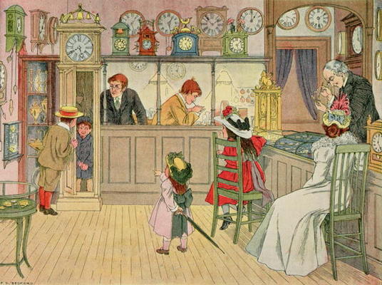 The Jewellery Shop, from 'The Book of Shops', 1899 (colour litho) from Francis Donkin Bedford