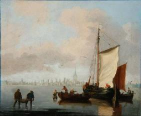Dutch Estuary Scene (one of a pair)