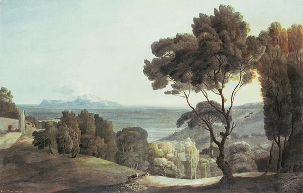 Italian Landscape, View of Capri from Francis Towne