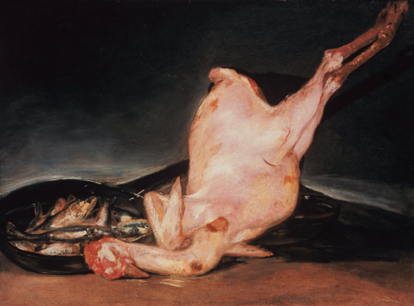 Plucked turkey hen from Francisco José de Goya