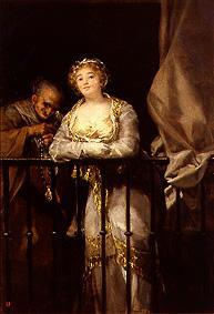 Maja and the matchmaker on the dress circle from Francisco José de Goya
