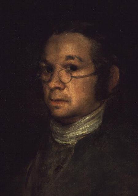 Self portrait with spectacles from Francisco José de Goya