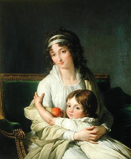 Portrait presumed to be Madame Jeanne-Justine Boyer-Fonfrede and her son, Henri from Francois André Vincent