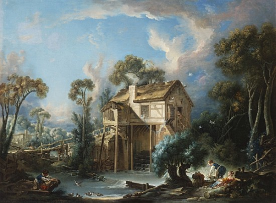 The Mill at Charenton, c.1756 from François Boucher
