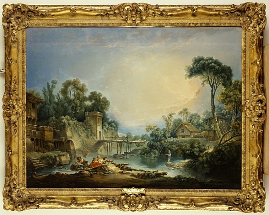 The Rustic Bridge, c.1756 from François Boucher
