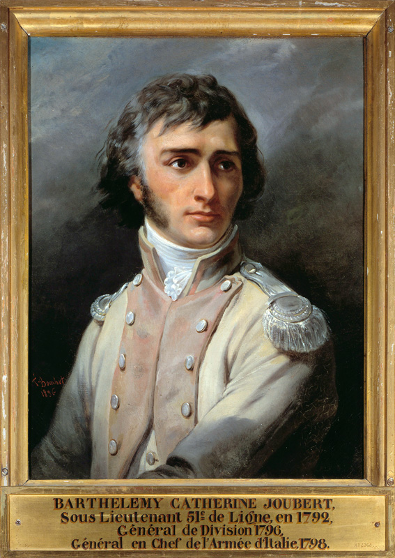Portrait of Barthelemy Joubert (1769 - 1799) in second lieutenant's uniform, 1792 from Francois Bouchot
