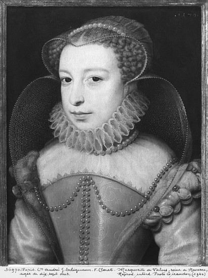 Marguerite de Valois (1553-1615) Queen of Navarre, known as Queen Margot, aged 17 from François Clouet