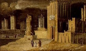 Religious scene in front of an old biblical town. from François de Desid.Monsu Nome