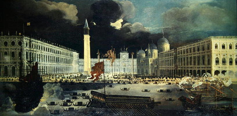 An Imaginary View of San Marco from the Bacino on Ascension Day (oil on canvas) from Francois de Nome