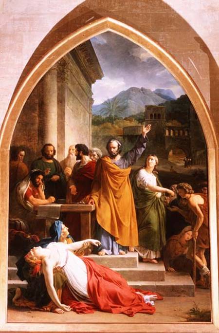The Death of Sapphira from François-Edouard Picot