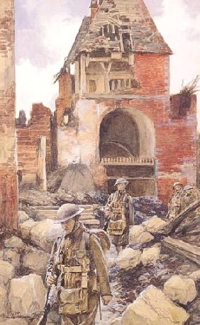 British Soldiers in the Ruins of Peronne