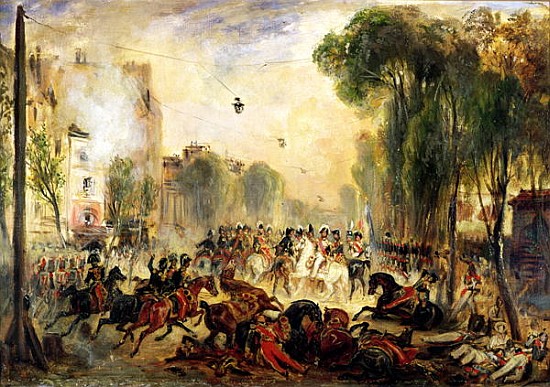 Assassination Attempt on King Louis-Philippe (1773-1850) Giuseppe Fieschi (1790-1836) Boulevard du T from Francois Gabriel Guillaume Lepaulle