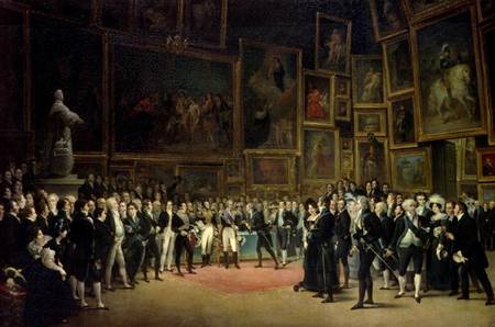Charles X presenting awards to the artists at the end of the exhibition of 1824 from François-Joseph Heim
