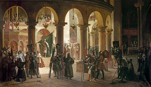 Godfrey of Bouillon (c.1060-1100) Depositing the Trophies of Askalon in the Holy Sepulchre Church, A from François Marius Granet