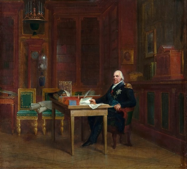 Louis XVIII (1755-1824) in his Study at the Tuileries from François Pascal Simon Gérard