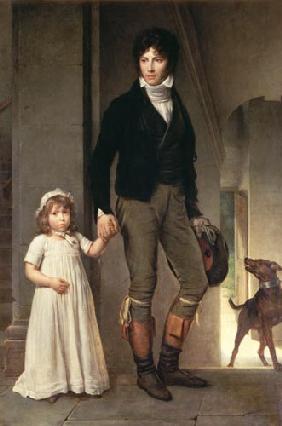 Jean-Baptiste Isabey with his daughter