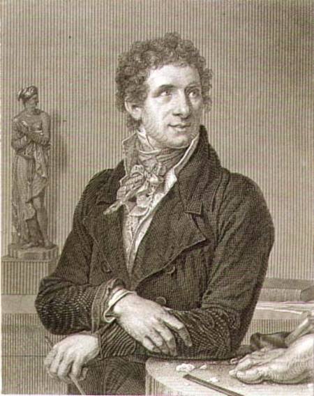 Portrait of Antonio Canova (1757-1822) engraved by William Henry Worthington (c.1790-p.1839) from Francois Xavier Fabre