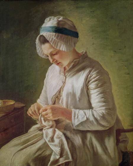 The Seamstress or, Young Woman Working from Françoise Duparc