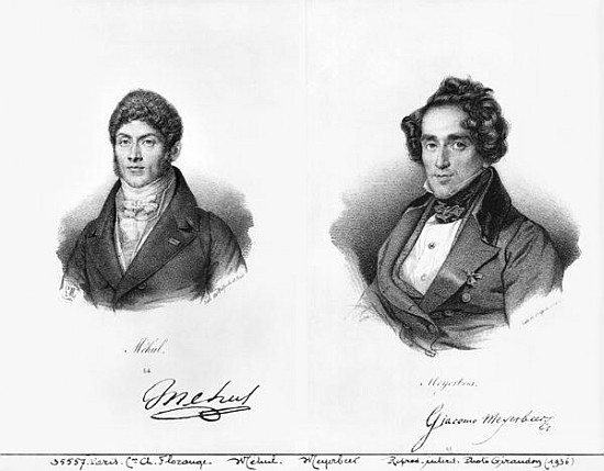 Etienne Mehul (1763-1817) and Giacomo Meyerbeer (1791-1864) from Francois Seraphin Delpech