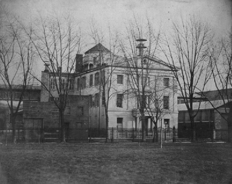 Central High School for Boys, Juniper Street at Center Square, c.1854 (b/w photo) from Franklin Davenport Edmunds