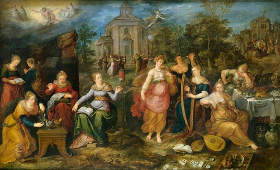 The parable of the clever and the foolish virgins from Frans Francken d. J.