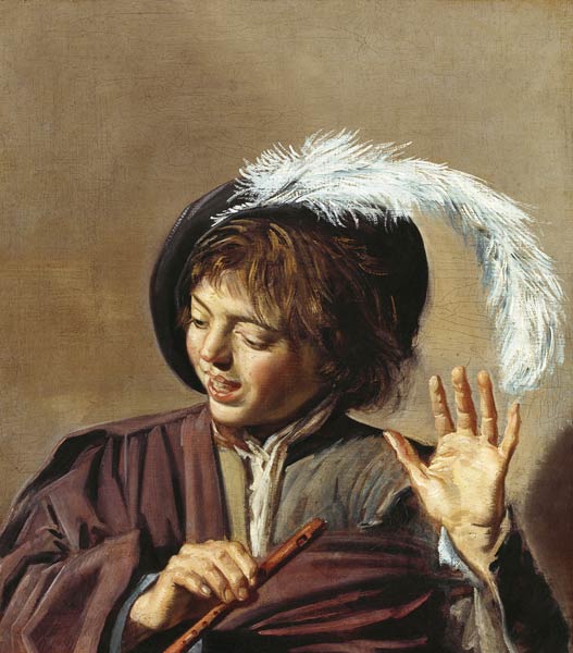 Singing flautist from Frans Hals