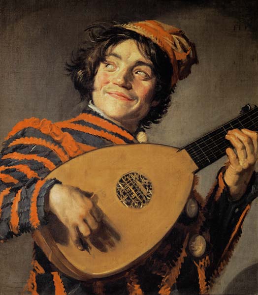 Lute playing fool from Frans Hals