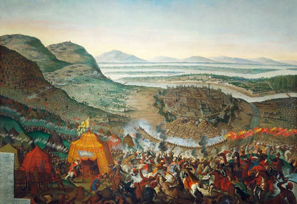 The relief battle. Idea of the Turks in Vienna from Franz Geffels