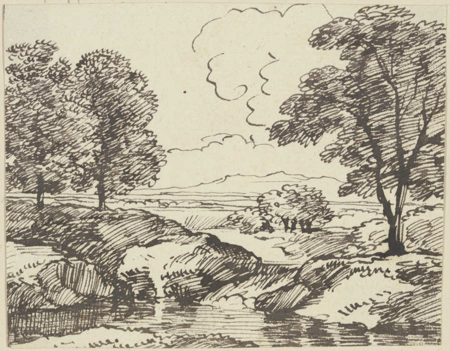 Trees at the stream from Franz Innocenz Josef Kobell