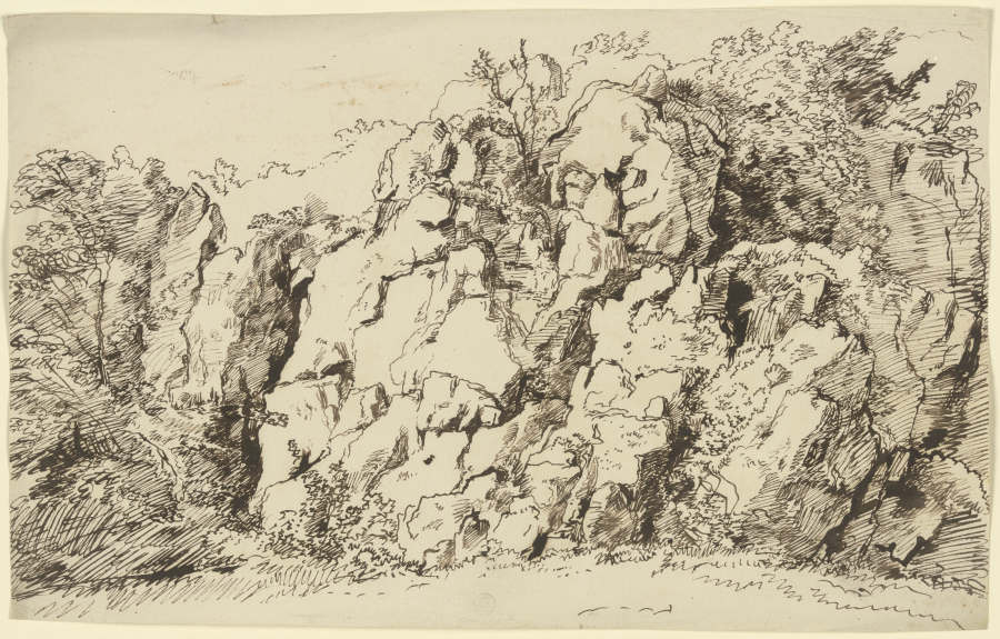 Crag with vegetation from Franz Innocenz Josef Kobell