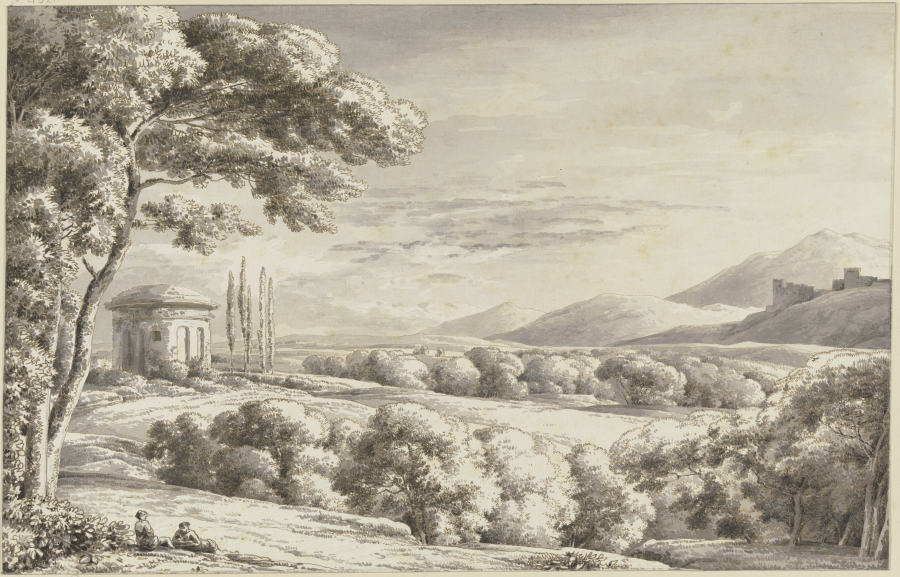 Landschaft mit antikem Rundturm from Franz Innocenz Josef Kobell