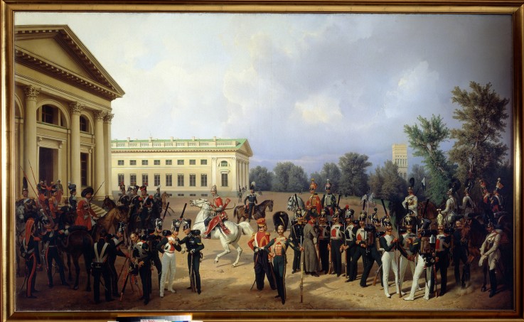 The Imperial Russian Guard in Tsarskoye Selo in 1832 from Franz Krüger