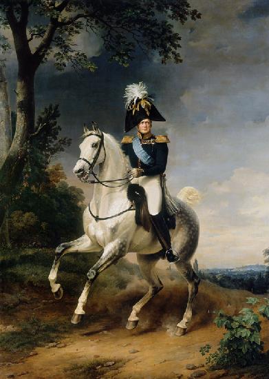 Tsar Alexander I. to horse