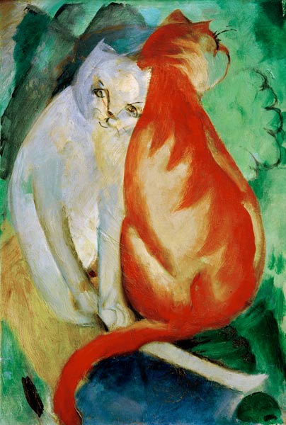 Cats, red and white from Franz Marc